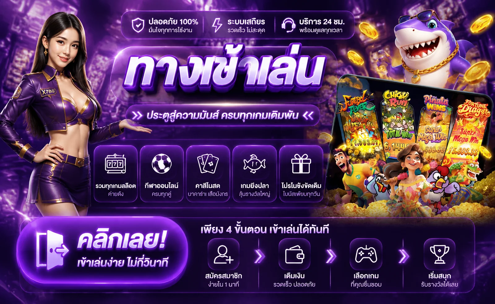 รวมค่ายเกมสล็อตและคาสิโนออนไลน์ใน PRO168P PG Joker Pragmatic